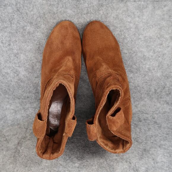 Call It Spring Shoes Womens 7.5 Booties Western Pull On Fashion Brown Block Heel - Picture 7 of 14